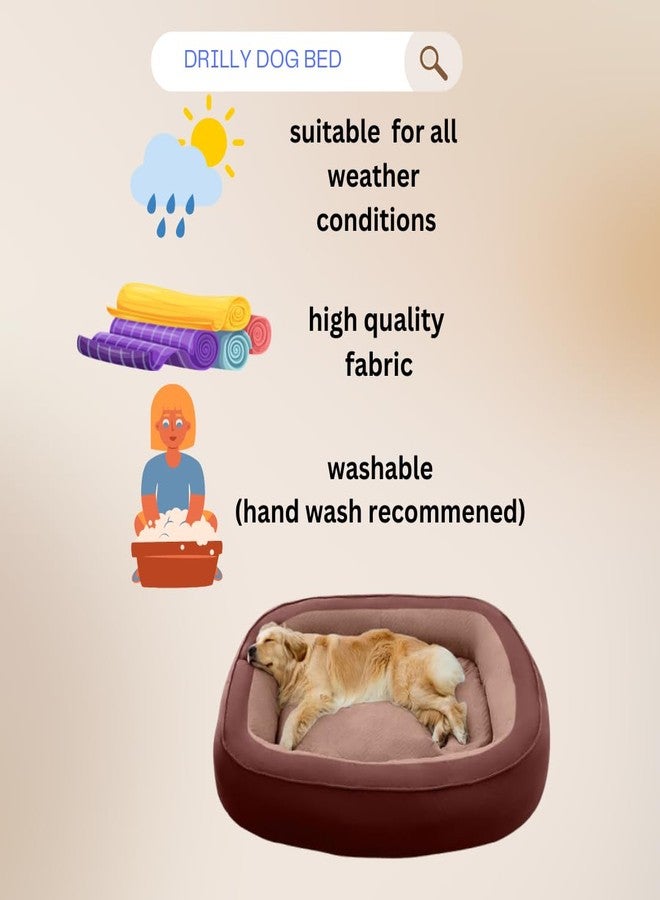 DRILLY Grade A++ Fur 4XL Dog Bed for Extra Large Dogs Washable-Orthopedic Big Dog Beds | Big Breed | | Giant Human Dog Bed (4XL) - Image 5